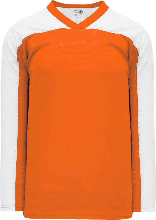 LF153 Polymesh Box Lacrosse Jersey - Orange/White